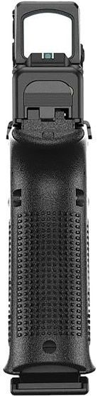 The GLOCK 19 MOS8 features a lower 1/3 cowitness sight picture.